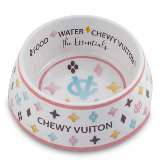 White chewy Vuiton bowl medium