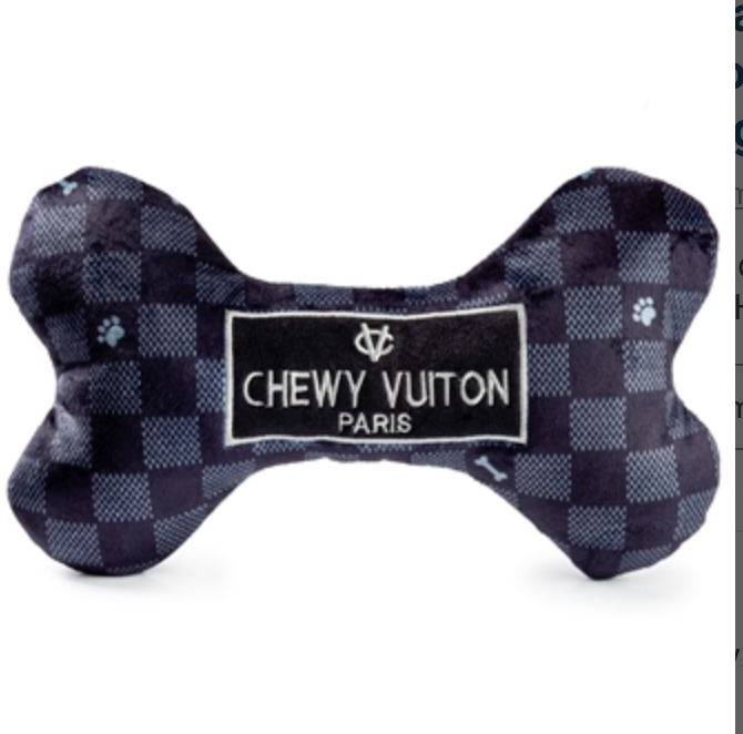 Black Checker Chewy Vuiton Bone