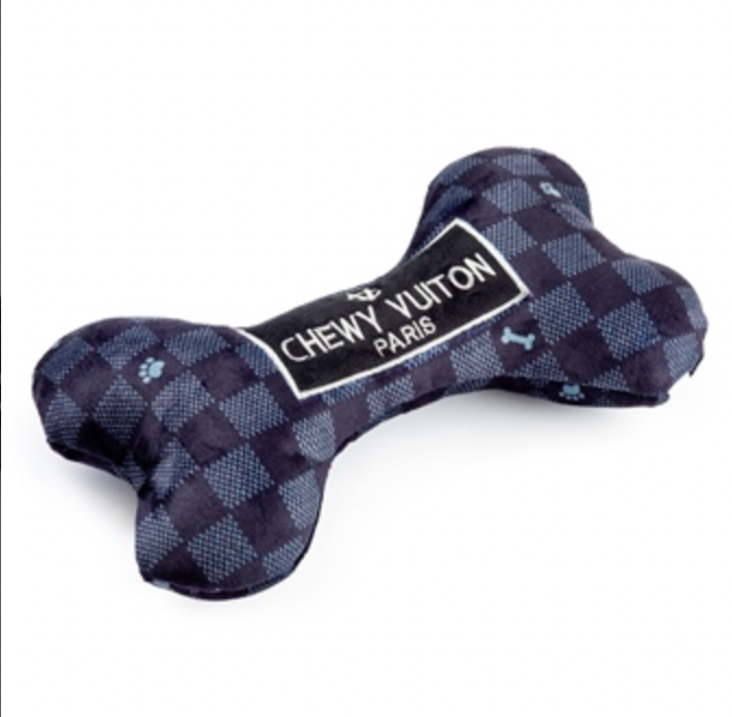 Black Checker Chewy Vuiton Bone