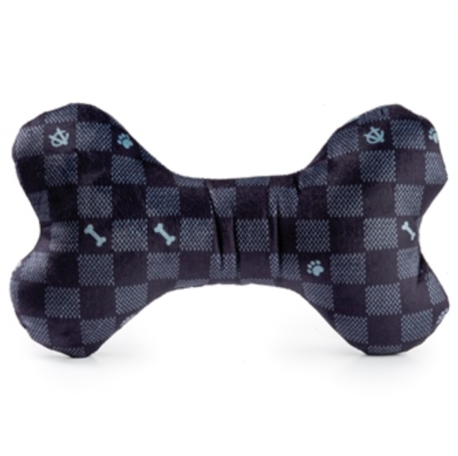 Black Checker Chewy Vuiton Bone