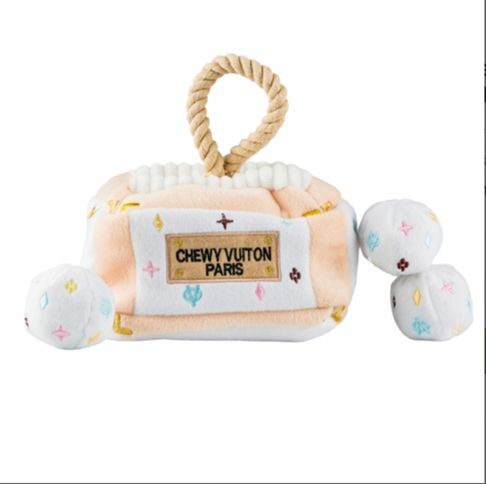 White Chewy Vuiton Trunk Activity House