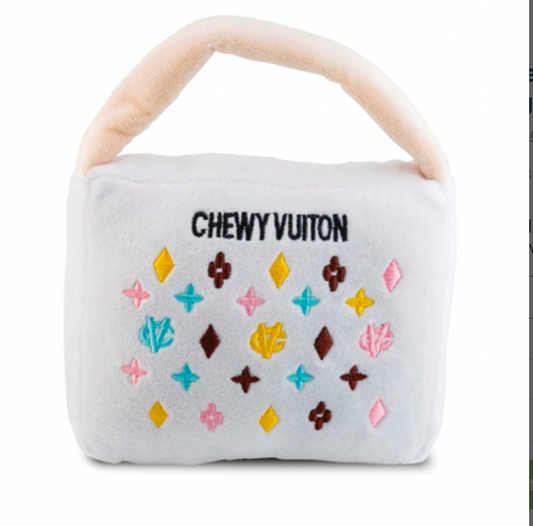 White Chewy Vuiton Handbag